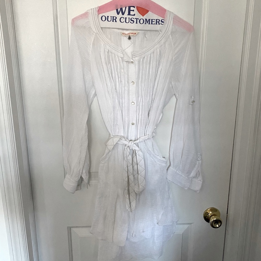 GUC Rebecca Taylor Coverup Belted Dress Sz 2